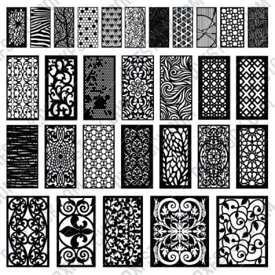 Panels Patterns Decorative - EPS AI SVG DXF CDR - DXF STOCK- Free DXF ...