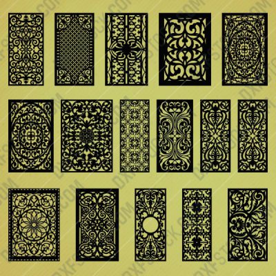 Panels Patterns Decorative - EPS AI SVG DXF CDR - DXF STOCK- Free DXF ...