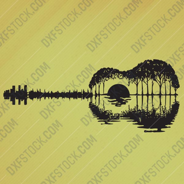 Download Guitar Light Painting Design Files Eps Ai Svg Dxf Cdr R00139 Dxf Stock Free Dxf File Downlads Cuttable Designs Cnc Cut Ready Diy Home Decor