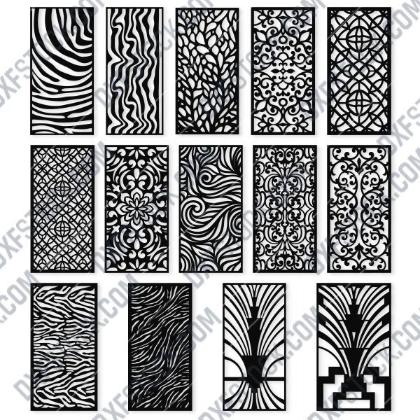 Panels Patterns And Scenes Decorative DXF SVG CDR EPS PNG AI P058 - DXF ...