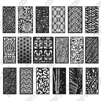 Panels Patterns Decorative - EPS AI SVG DXF CDR - DXF STOCK- Free DXF ...