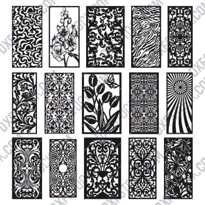 Panels Patterns Decorative - EPS AI SVG DXF CDR - DXF STOCK- Free DXF ...