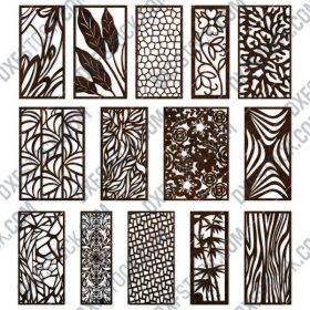 Kit 15 Panels Patterns Decorative Square Grids - EPS AI SVG DXF CDR ...