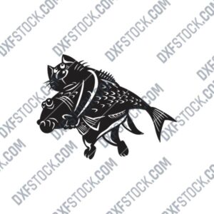 Why Cats Love Fish DXF File