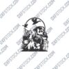 Wild Duck Hunting DXF File for CNC