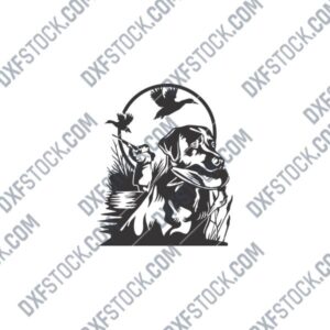 Wild Duck Hunting DXF File for CNC