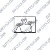 Tree Flamingo Wall Decor DXF File